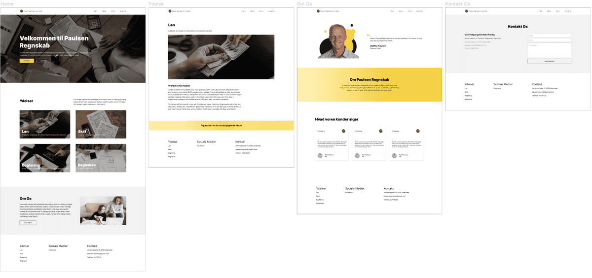 website design of paulsenregnskab